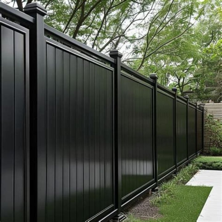black metal fence