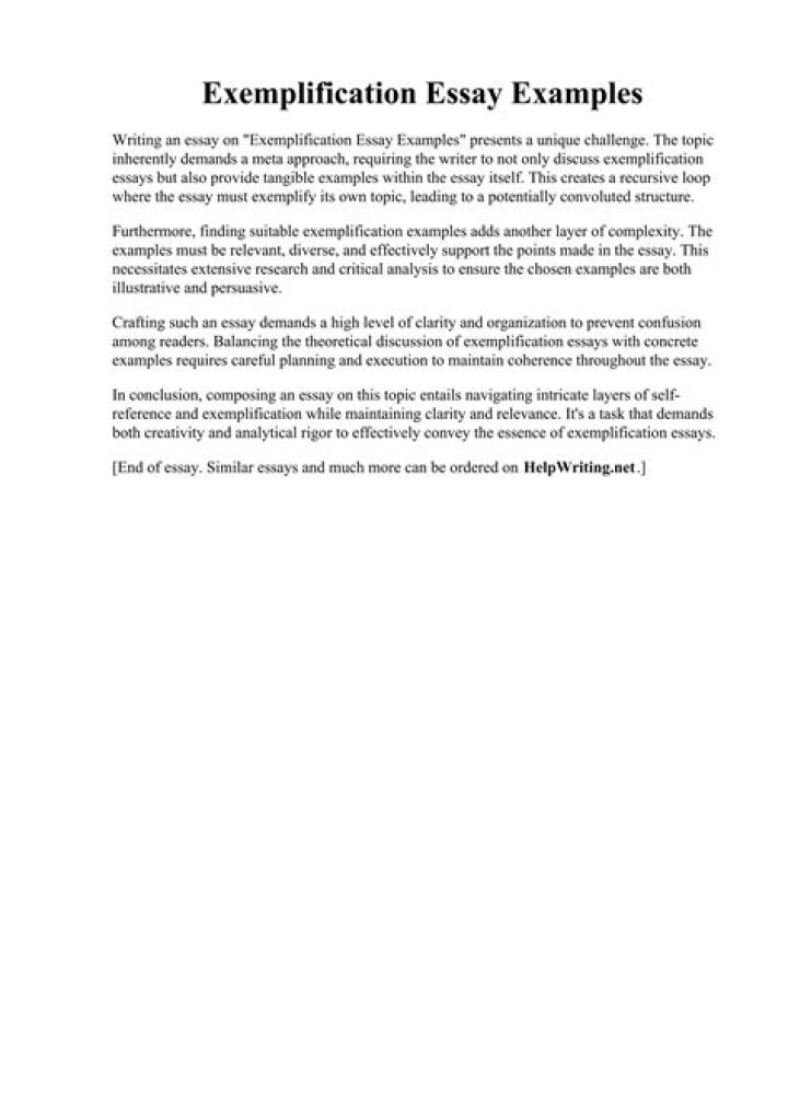 exemplification