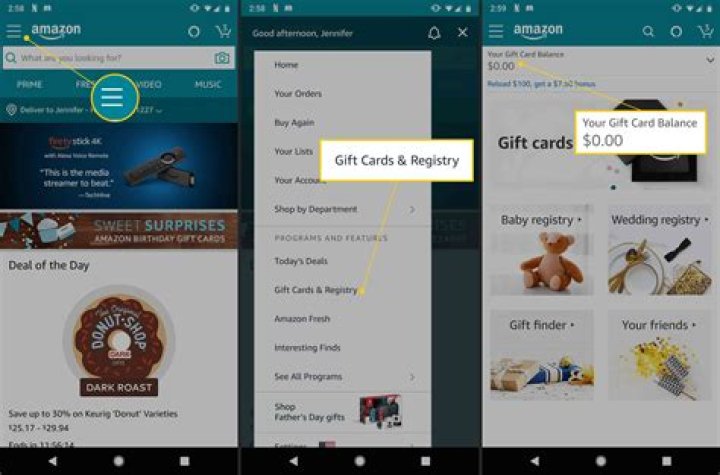 how to check amazon gift card balance