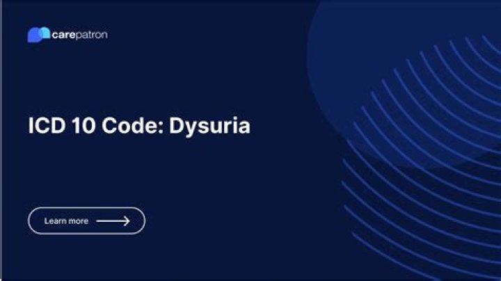icd 10 code for dysuria