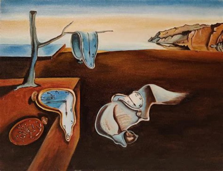 melting clocks painting