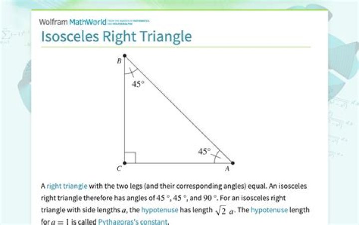 right isosceles triangle