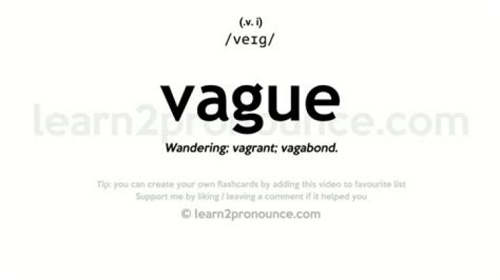 what does vague mean
